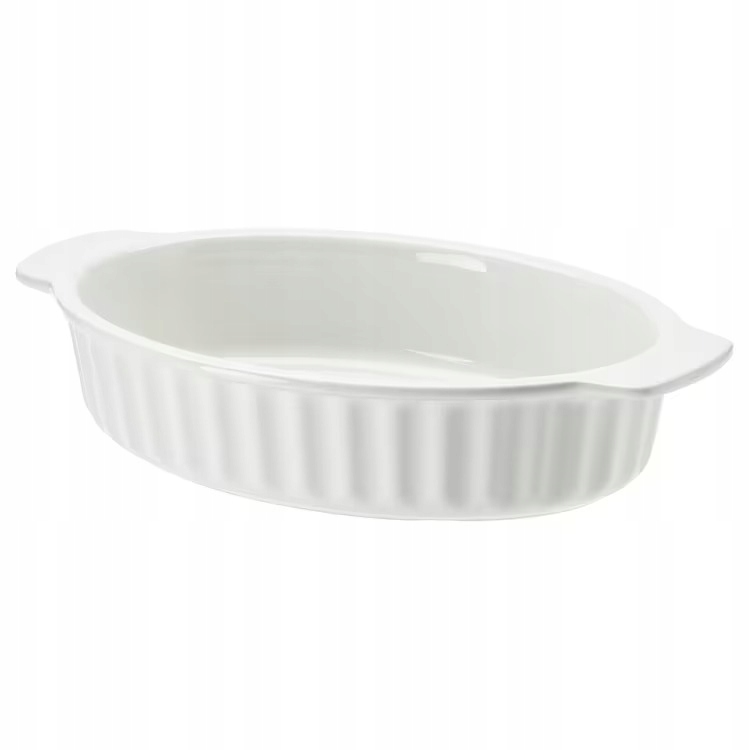 IKEA POETISK NACZYNIE ŻAROODPORNE KREMOWE 32x21 CM