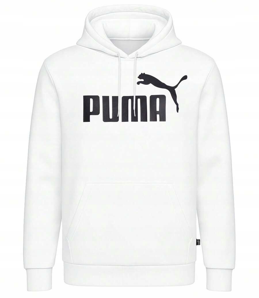 3311 Bluza Męska Puma Kangurka Z Kapturem Bawełniana Sportowa Biała XL
