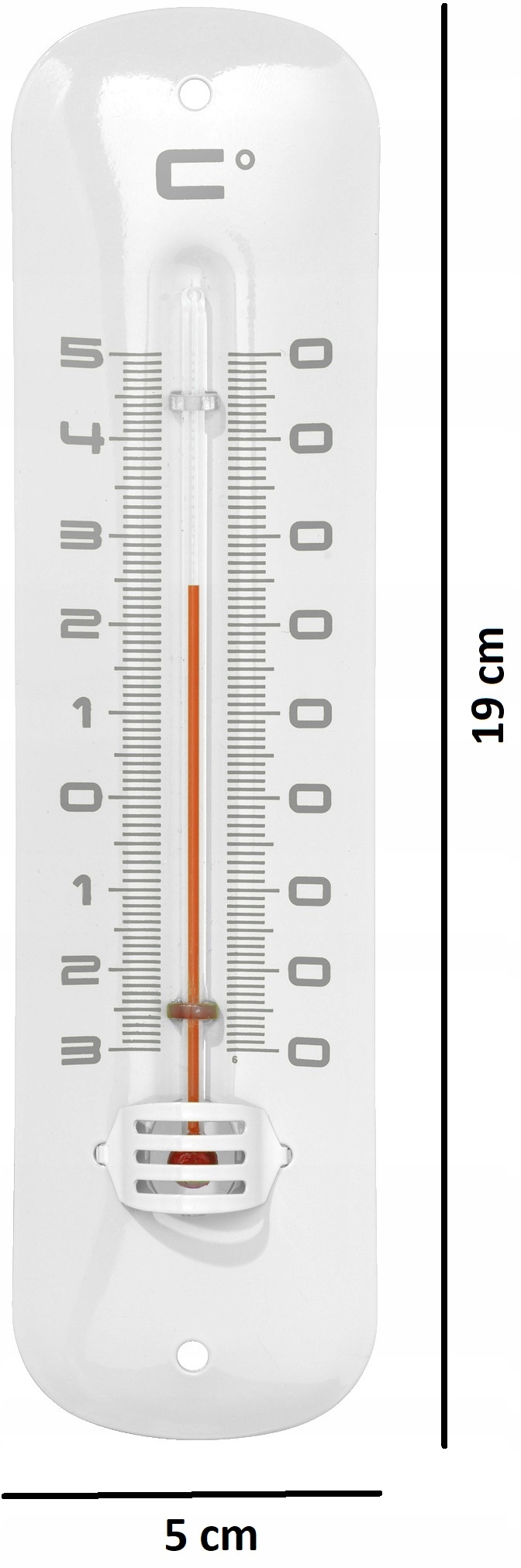 TERMOMETR ZEWNĘTRZNY WEWNĘTRZNY SŁUPKOWY -30 +50 C ANALOGOWY BIAŁY METALOWY Marka Marquant