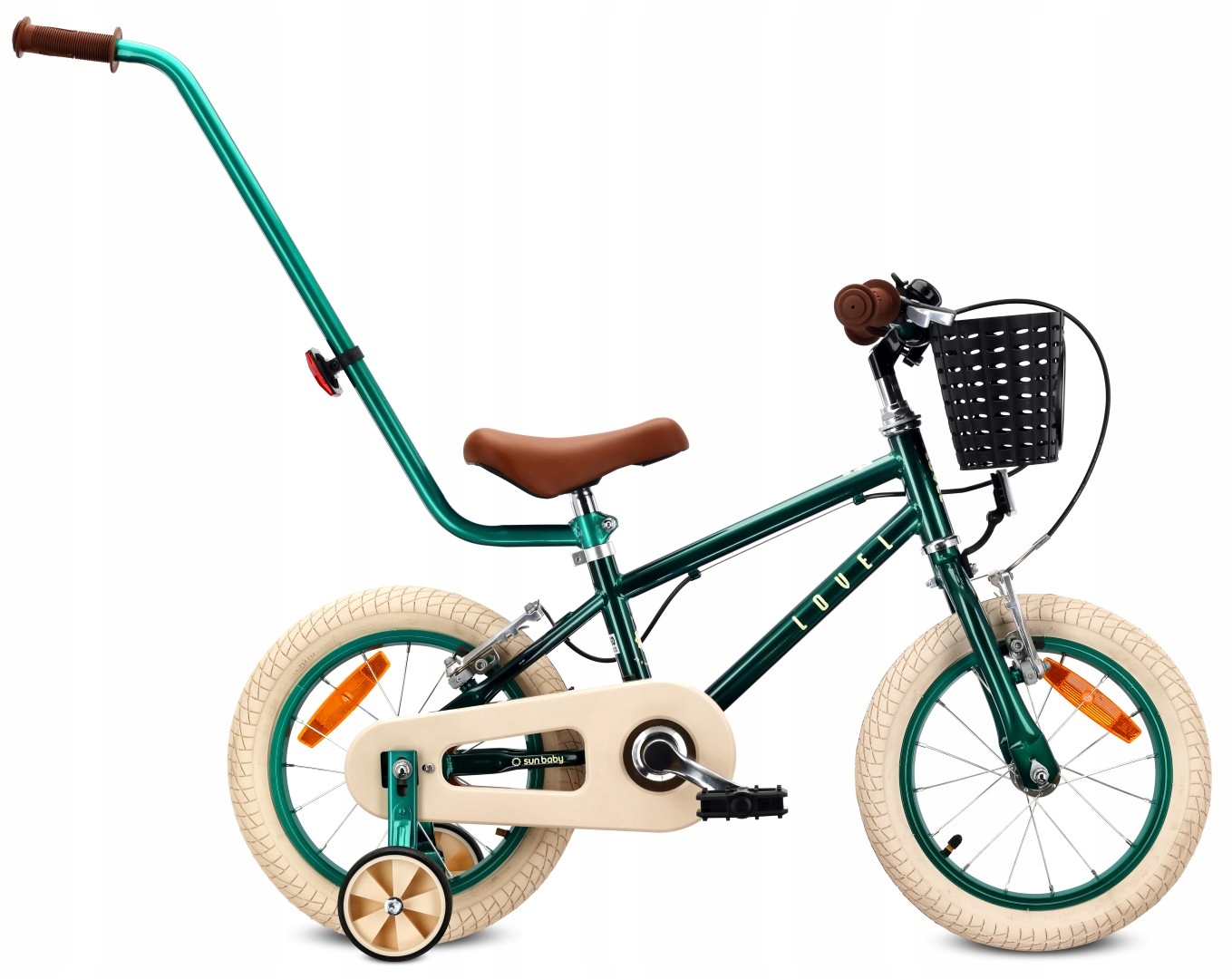 Rower dziecięcy 14 cali dla chłopca 3 4 5 lat Prowadnik Kółka boczne Koszyk