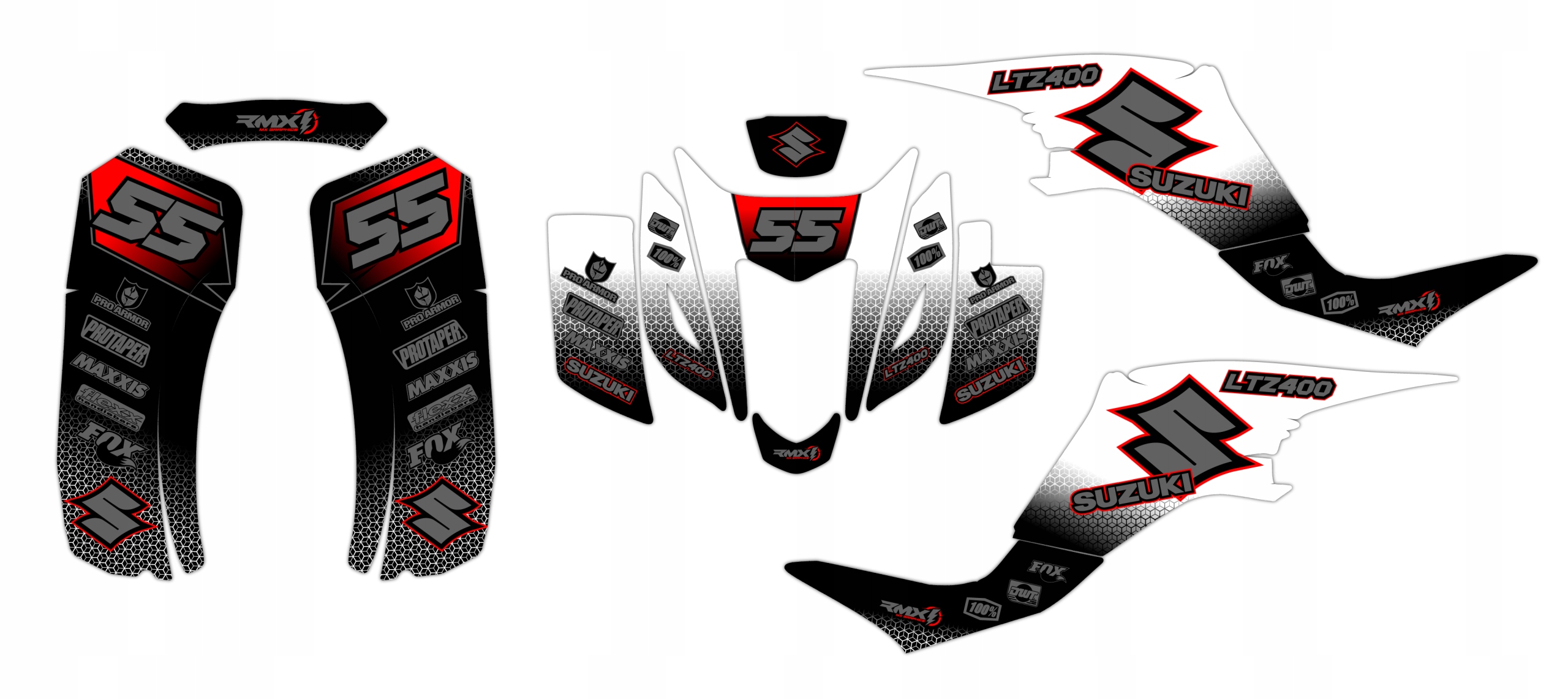 Dýha nálepky štvorkolka Suzuki Ltz 400 2003-2008