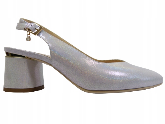 vícebarevné lodičky, elegantní letní sandály s koženým zapínáním Sala 37