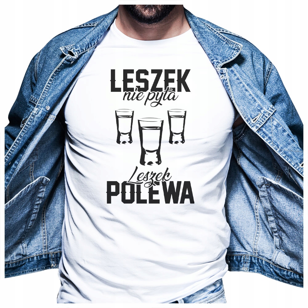 

Leszek Śmieszna Koszulka Męska L