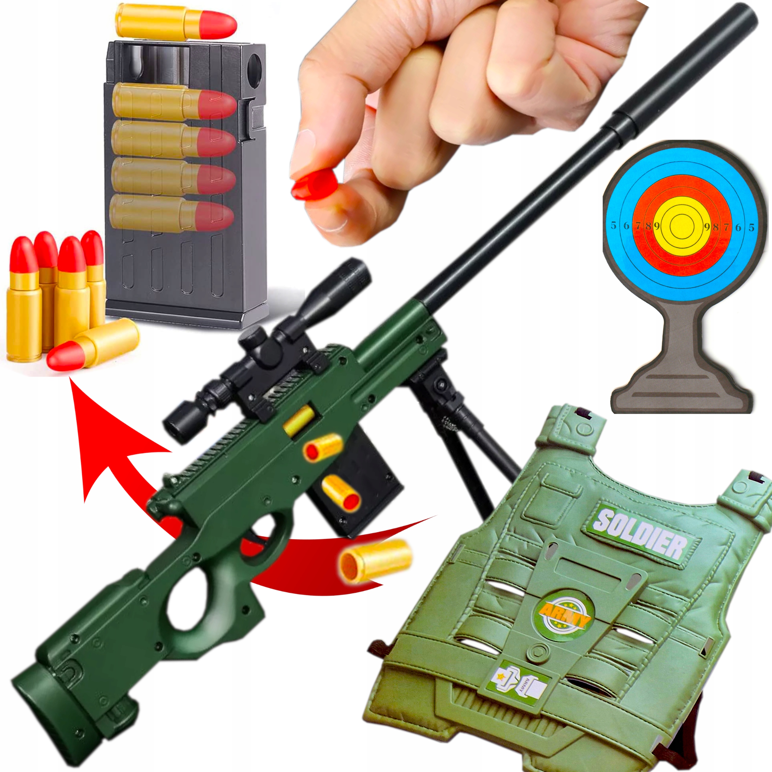 

Awp Snajperka Karabin Strzałki Kulki Pocisk+łuska