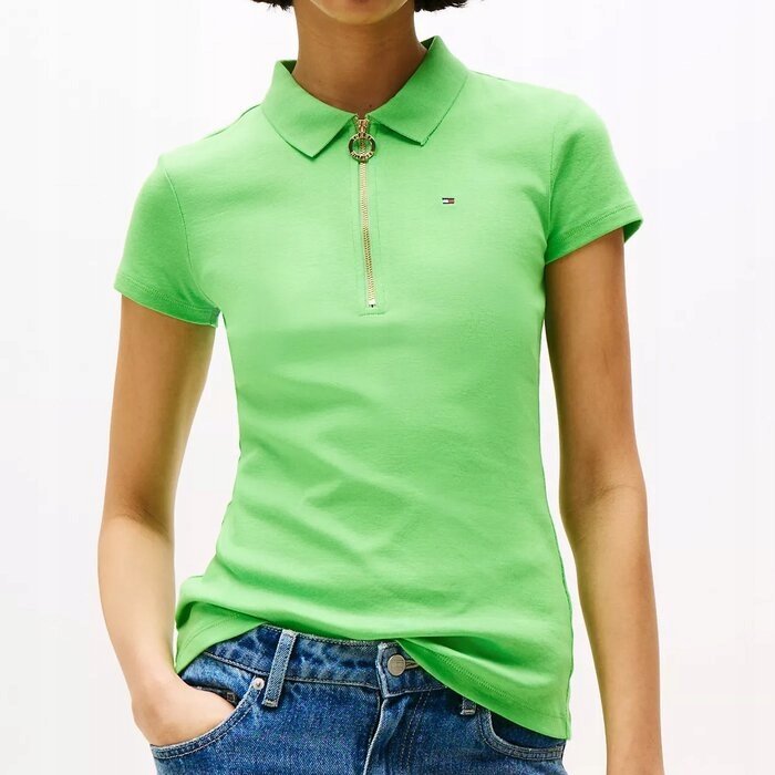 Polokošile Tommy Hilfiger bavlněné klasické zelené L (nové)