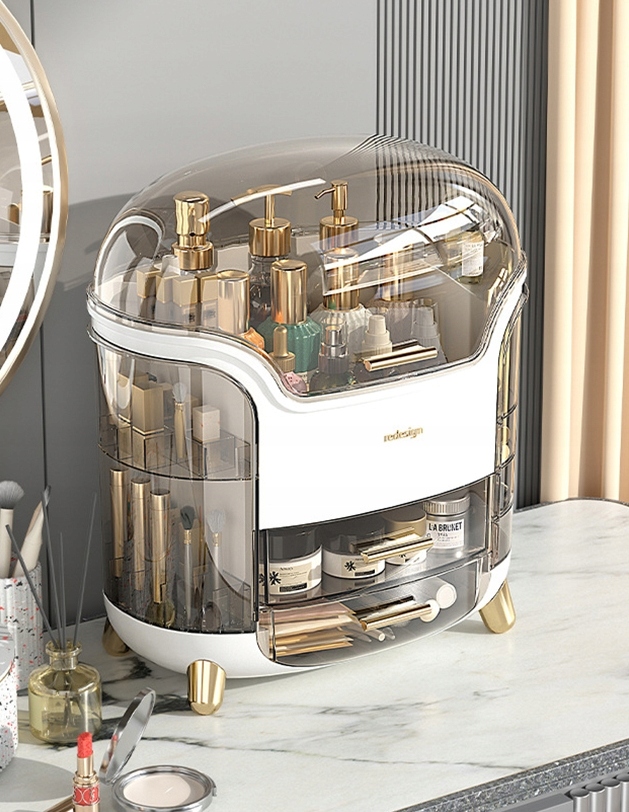 SZKATUŁKA ORGANIZER KUFER TOALETKA NA KOSMETYKI Wysokość 34 cm