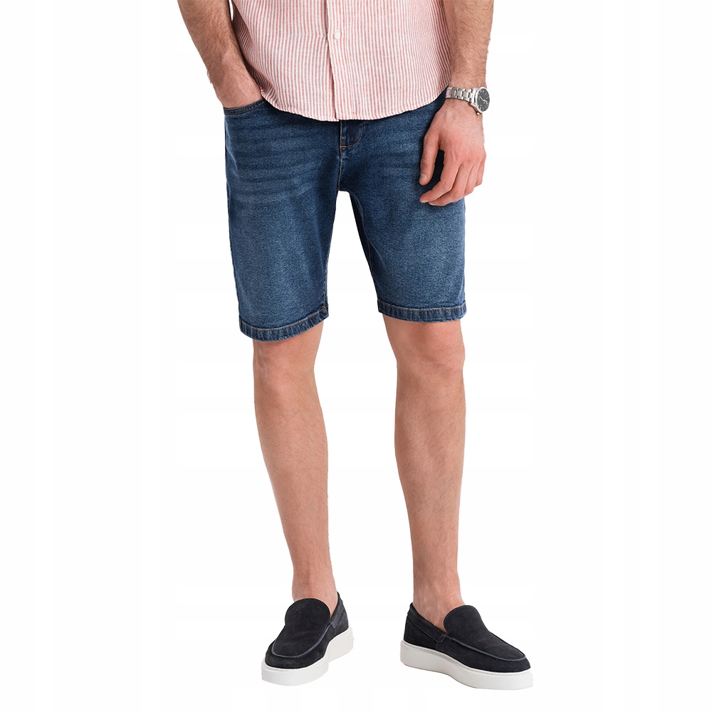 Pánské džínové kraťasy tmavě Ombre kraťasy OM-SRDS-0171 V3 L