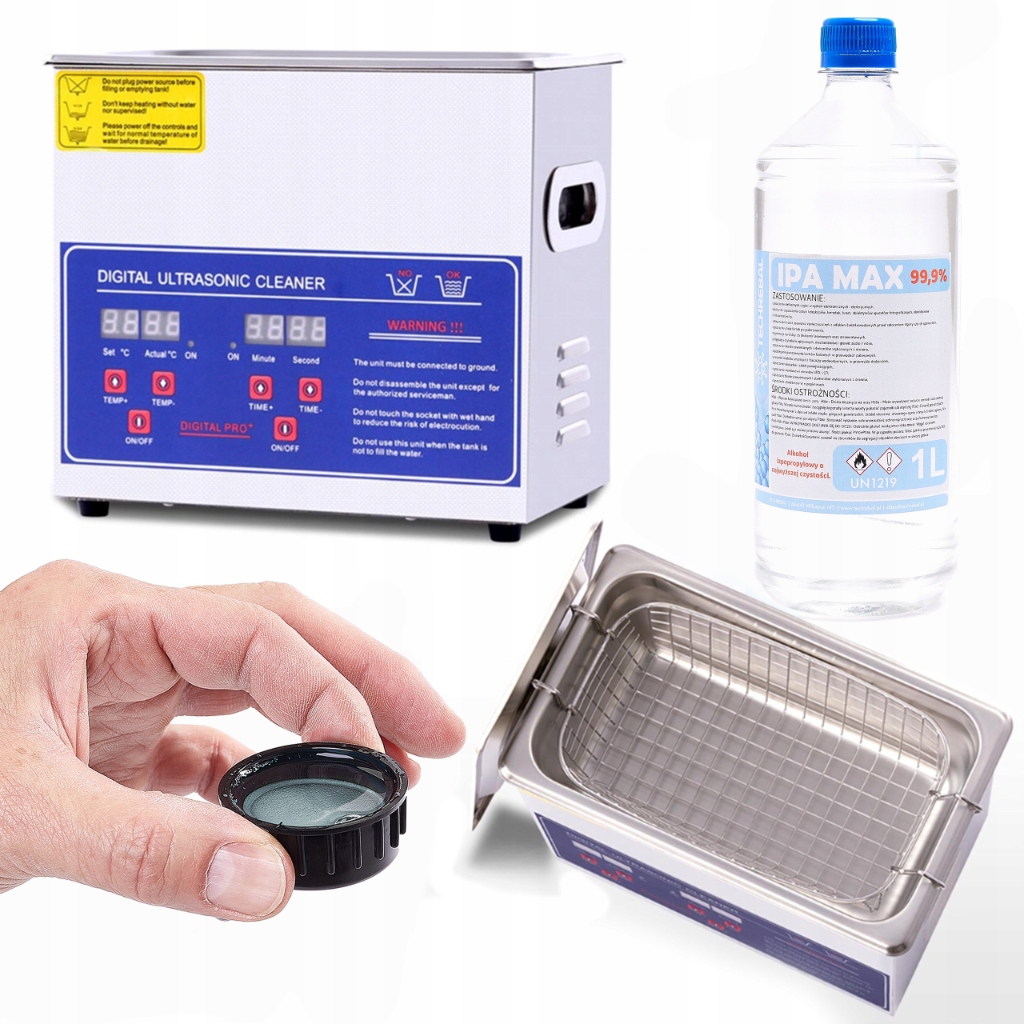 Ultrazvuková Myčka Vana 220W 3,2L PS-20A Isopropylalkohol 99,9% 1L