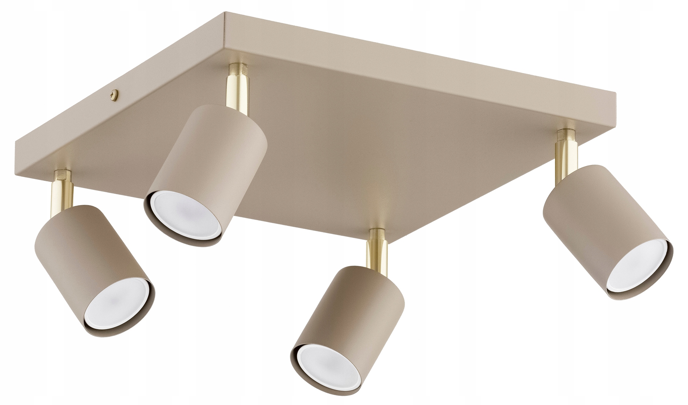 Lampa Sufitowa Plafon Spot Ruchomy Halogen Ecru Beż Led Gu10