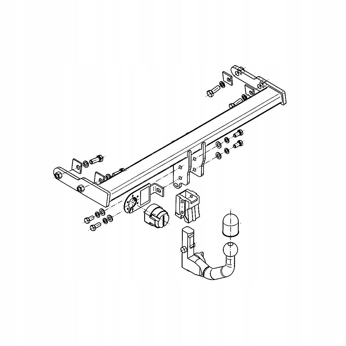 Hak holowniczy Wypinany Volvo S60 Y20 2 II Sedan 10-18 MODUŁ 13 PIN GRATIS Producent Steinhof
