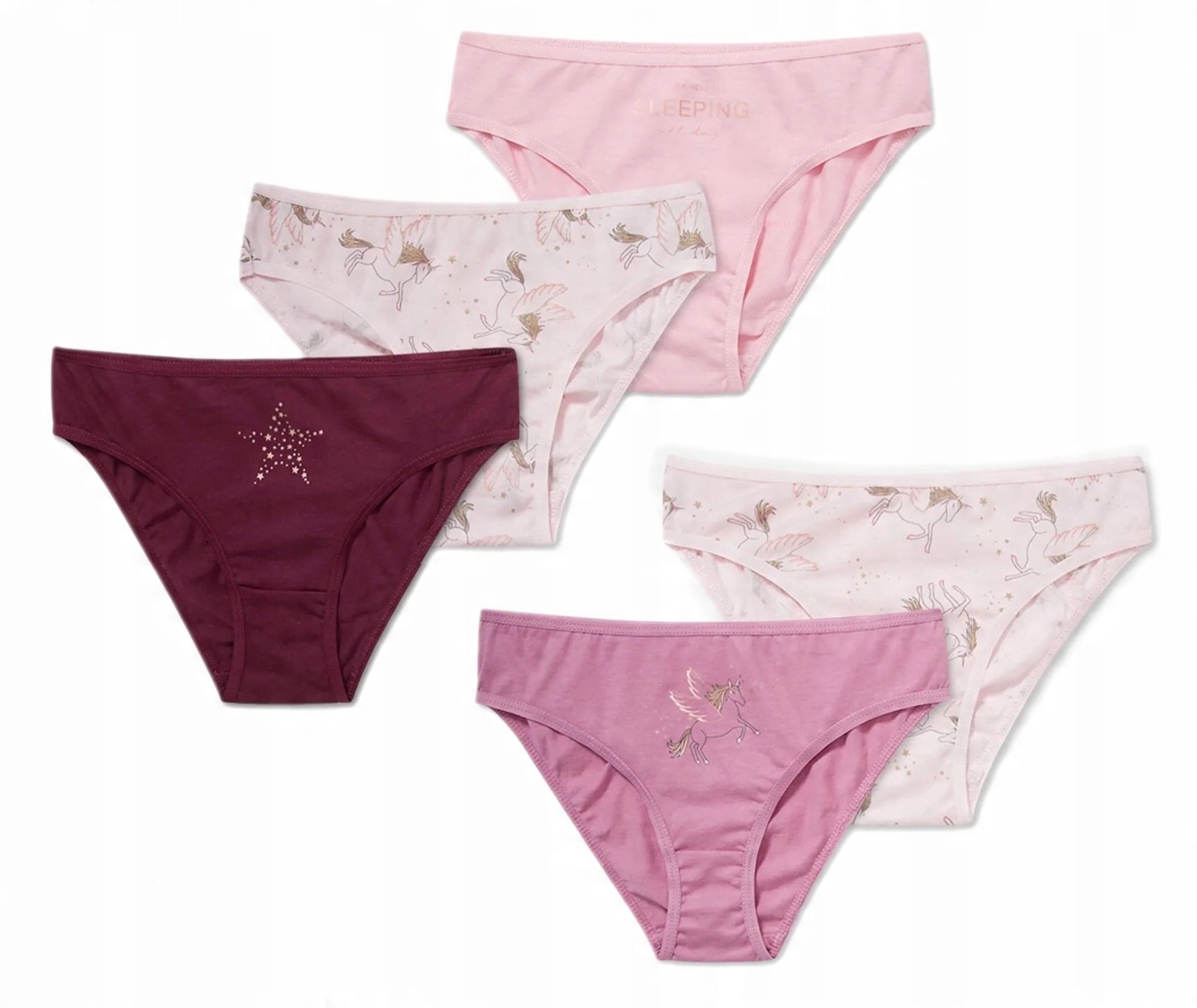 

5 Pack Majtki Dziewczęce Figi unicorn 170/176