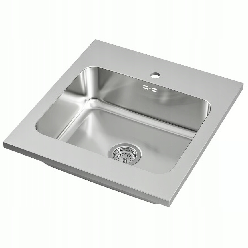 Ikea Ammeran Drez na dosku, 1 komora, nerezová oceľ, 60x63,5 cm