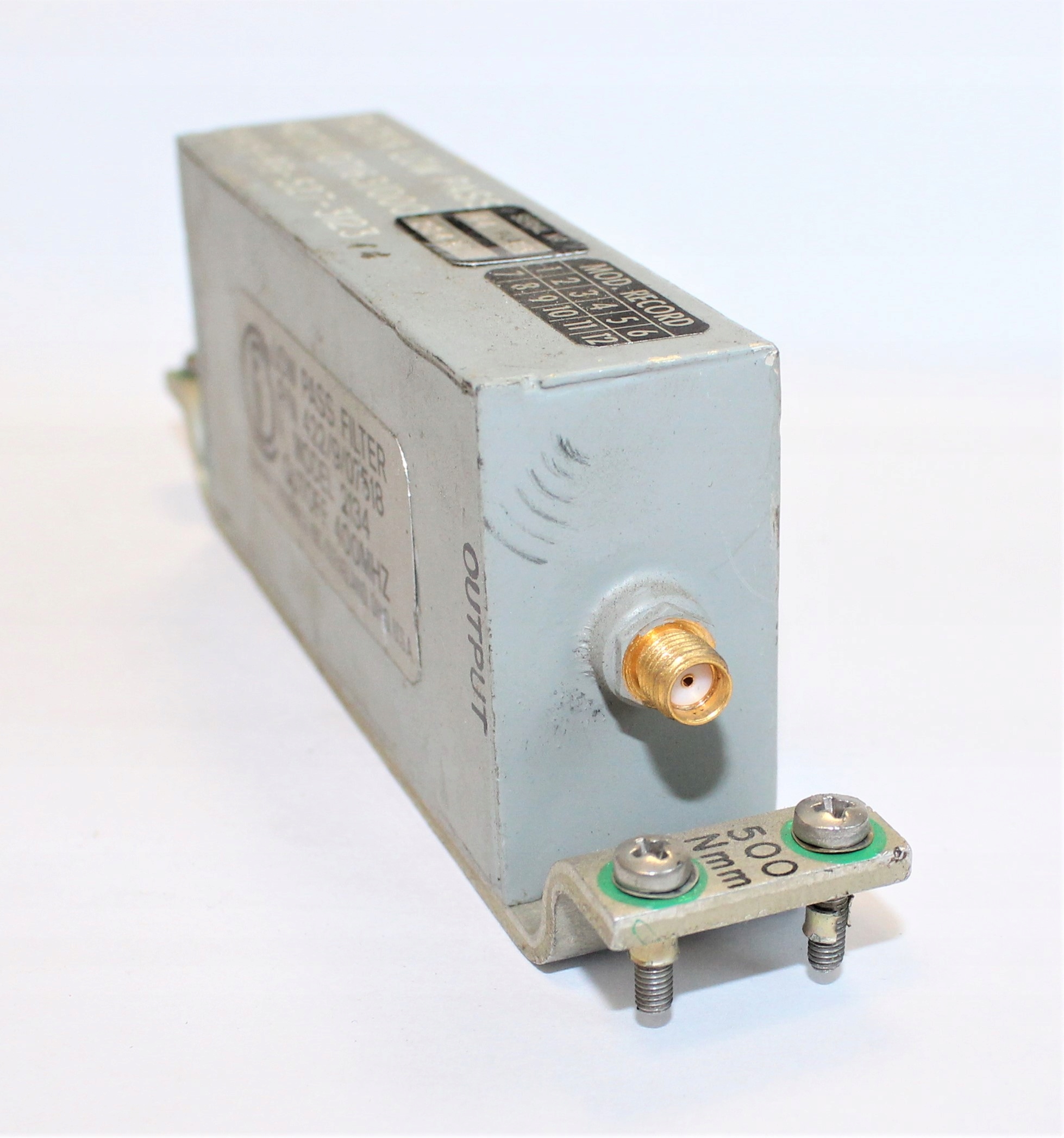 Filtr dolnoprzepustowy 2134 400MHz COAXIAL Kod producenta Brak