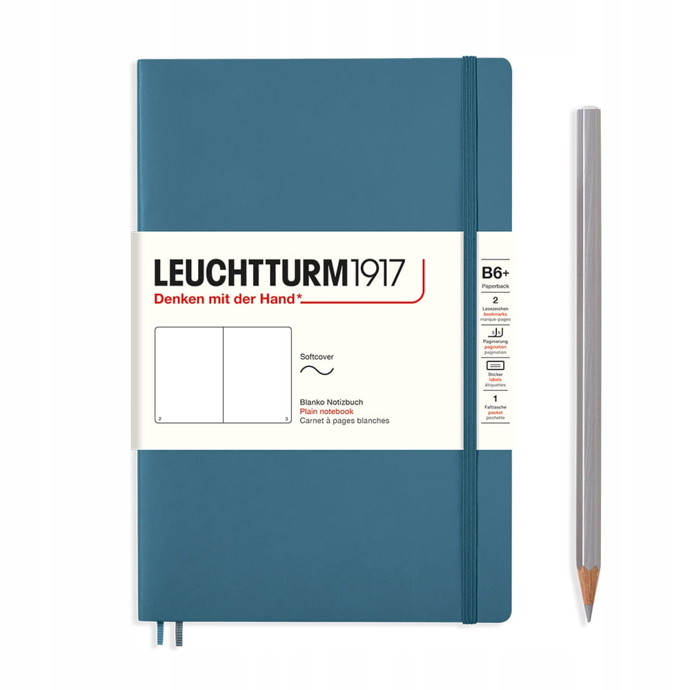 Notatnik Leuchtturm1917 B6+ Gładki Stone Blue
