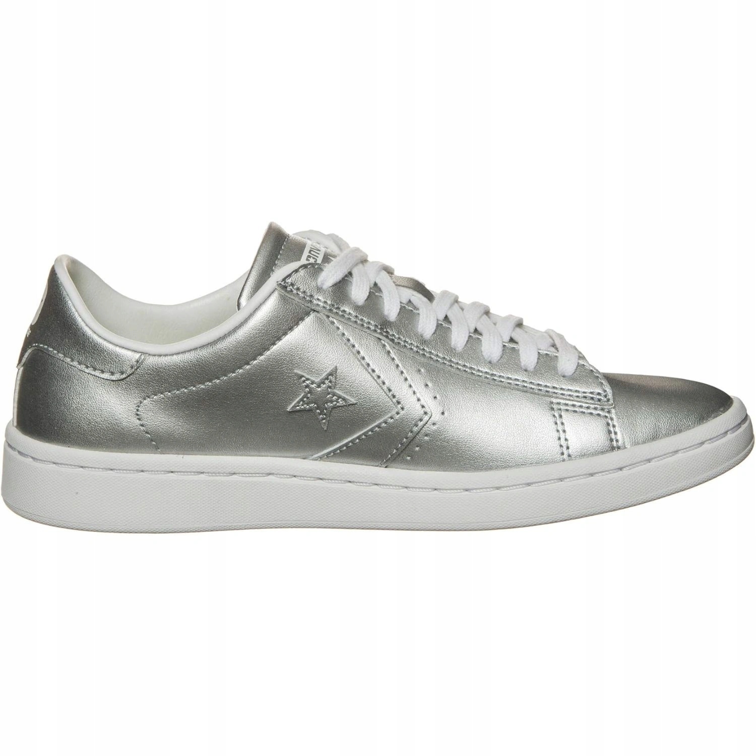 Dámské boty Converse Pro Leather stříbrné, ekokůže, pohodlné tenisky, velikost vel.