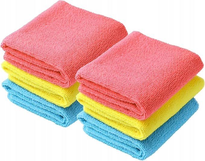 10X Ścierka Ściereczka Z Mikrofibry Miękka Do Mycia Szyb Polerowania Auta