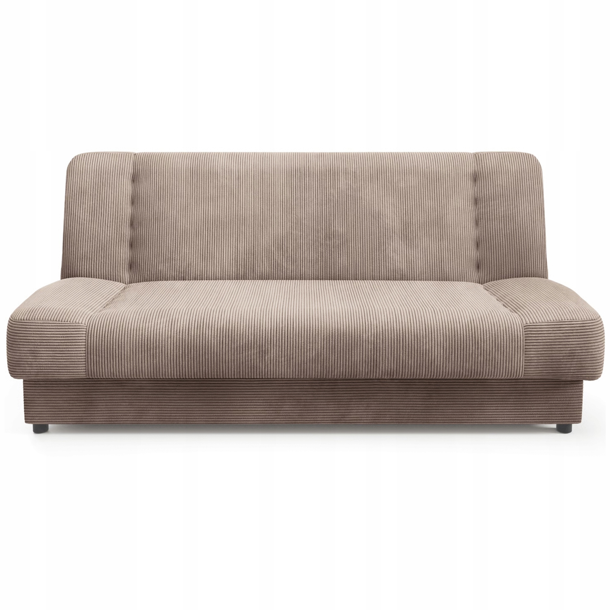 Sofa Rozkładana Z Funkcją Spania Wersalka Dwuosobowa Sztruks Beżowa Piano