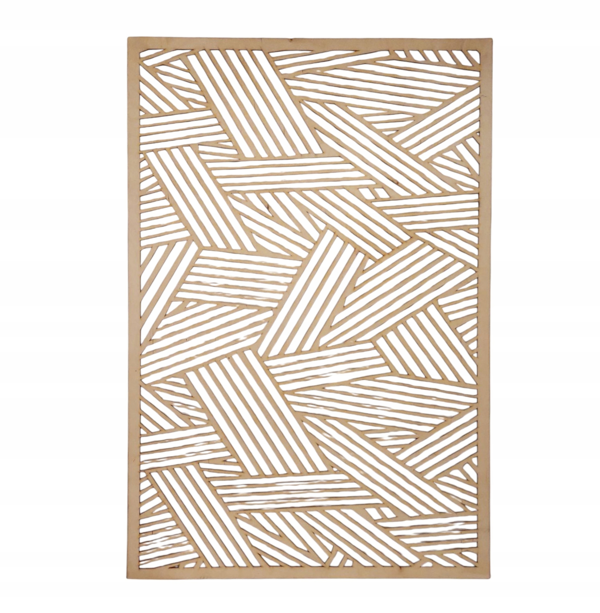 Dřevěná prolamovaná deska s geometrickým vzorem 19 kryt 89x59 cm gr 3 mm