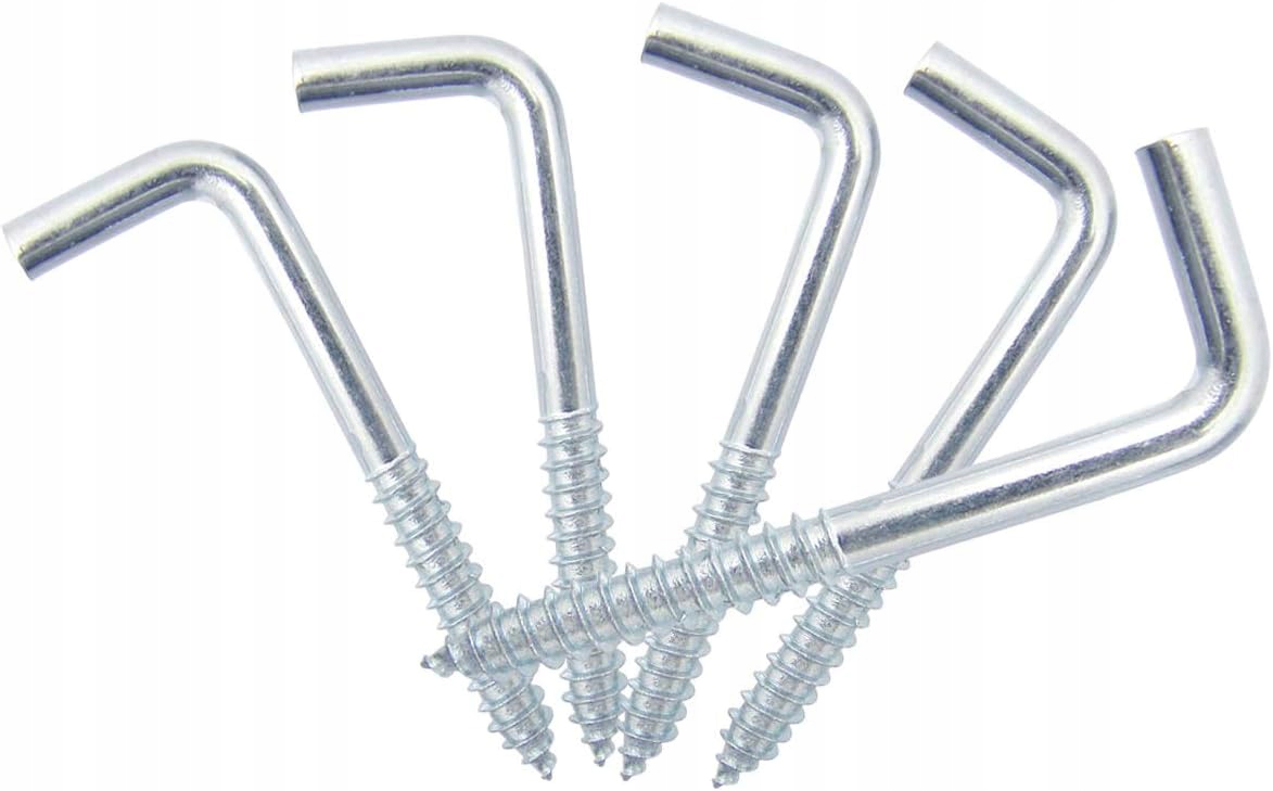 3 Ks Háček Typ L Jednoduchý Zašroubovaný Do Dřeva, Kolíků 6X60 MM