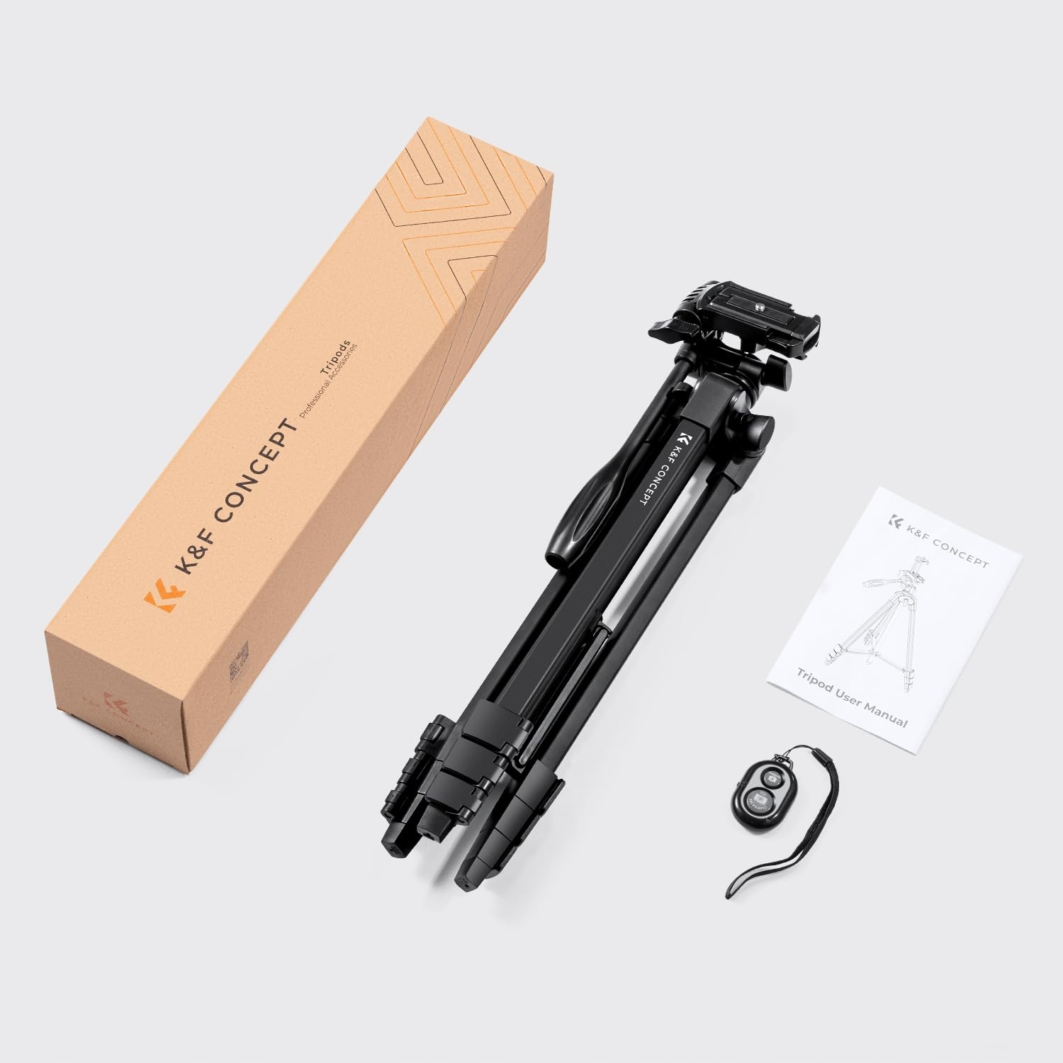 K&F CONCEPT 152cm Tripod DSLR Canon Nikon Sony Smartphone Bluetooth — miniatura 9