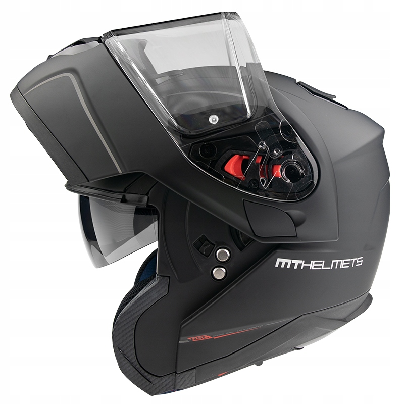 KASK SZCZĘKOWY MT ATOM CZARNY MAT Z BLENDĄ r. S Rozmiar S