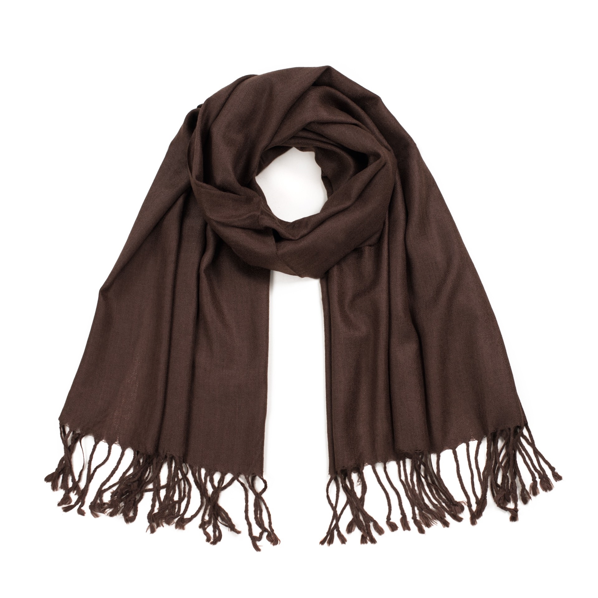 

Brązowy Szalik Z Frędzlami Na Wiosnę Jesień Damski