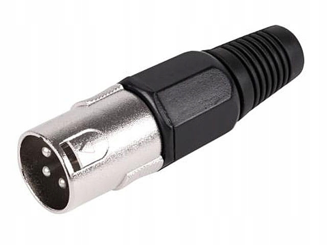 

Czarny wtyk mikrofonowy Xlr 3pin 3p na kabel(1984)