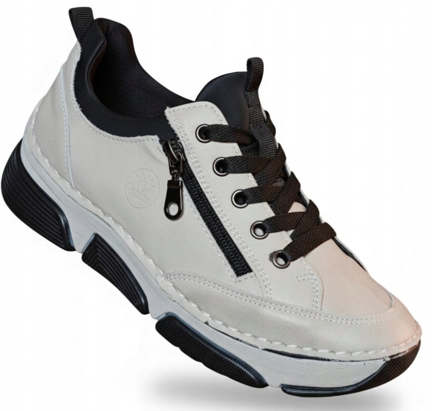 Buty damskie beżowe półbuty lekkie skóra roz. 36