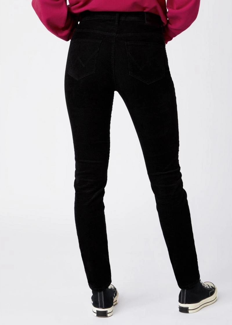 Dámské úzké nohavice džíny Wrangler High Rise Skinny Black W27HWL100 27/30