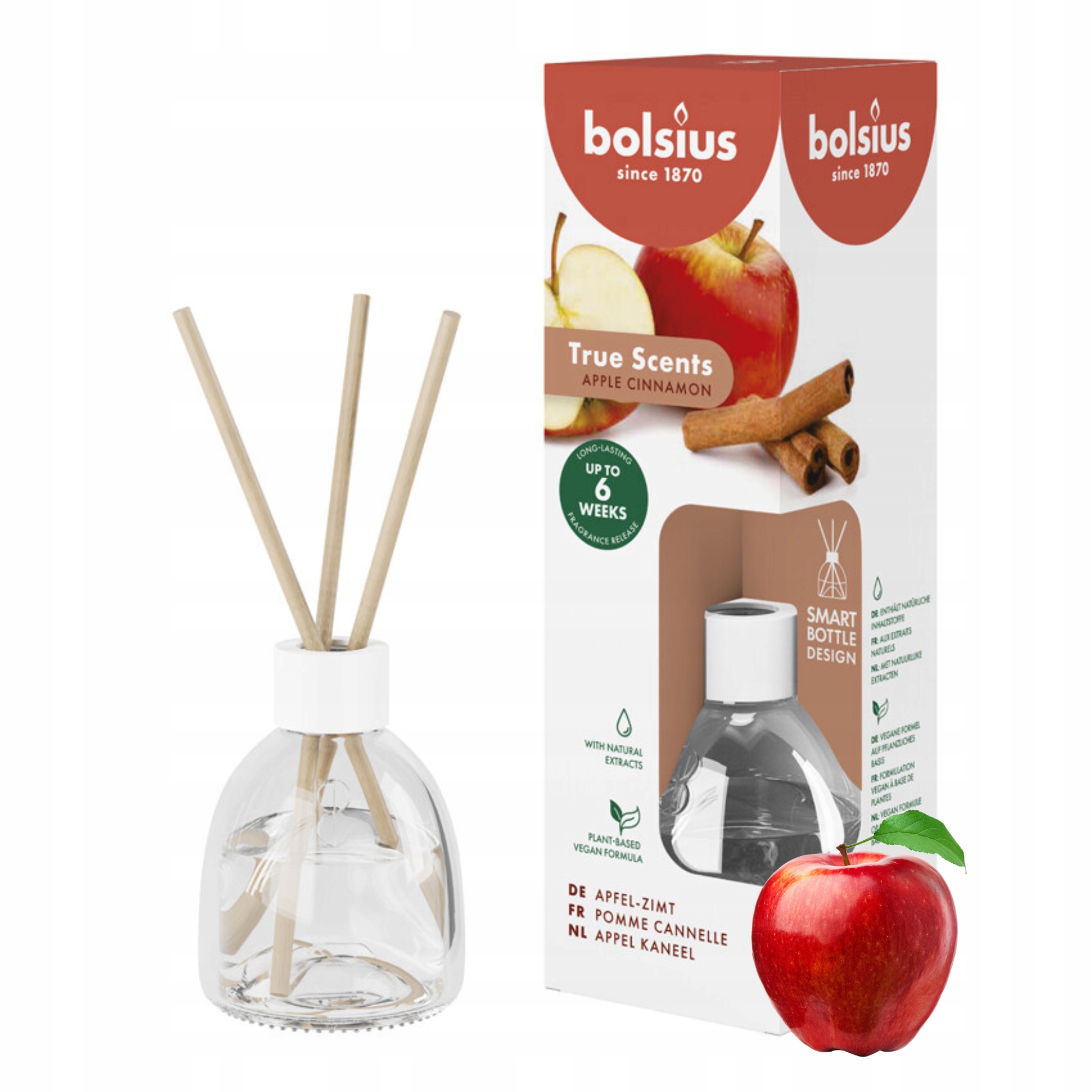 Dyfuzor zapachowy BOLSIUS 60ml TRUE SCENTS PATYCZKI JABŁKO CYNAMON