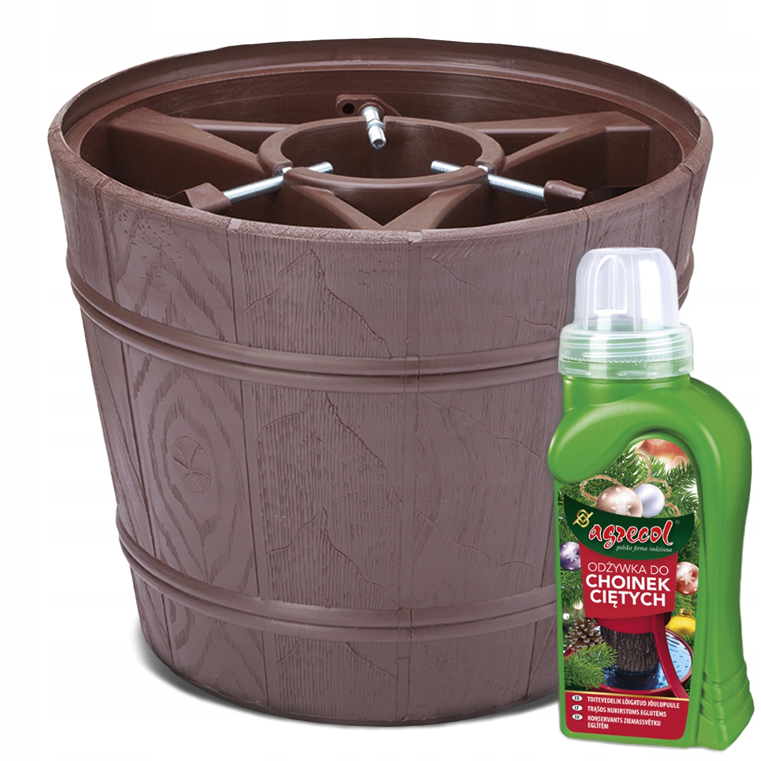 Stojan na vánoční stromek do 2,8 m s výživou pro řezané stromky Agrecol
