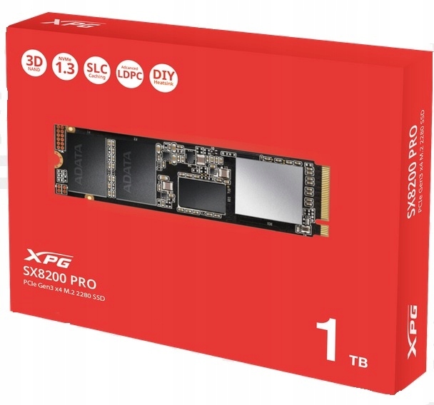 Adata Dysk Xpg SX8200 Pro 1TB PCIe Gen 3x4 M.2 2280 NVMe 1.3 3D Nand