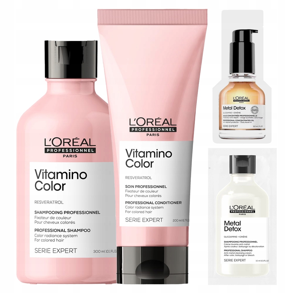 Loreal Vitamino Color pro barvené vlasy šampon kondicionér 2 Bonus