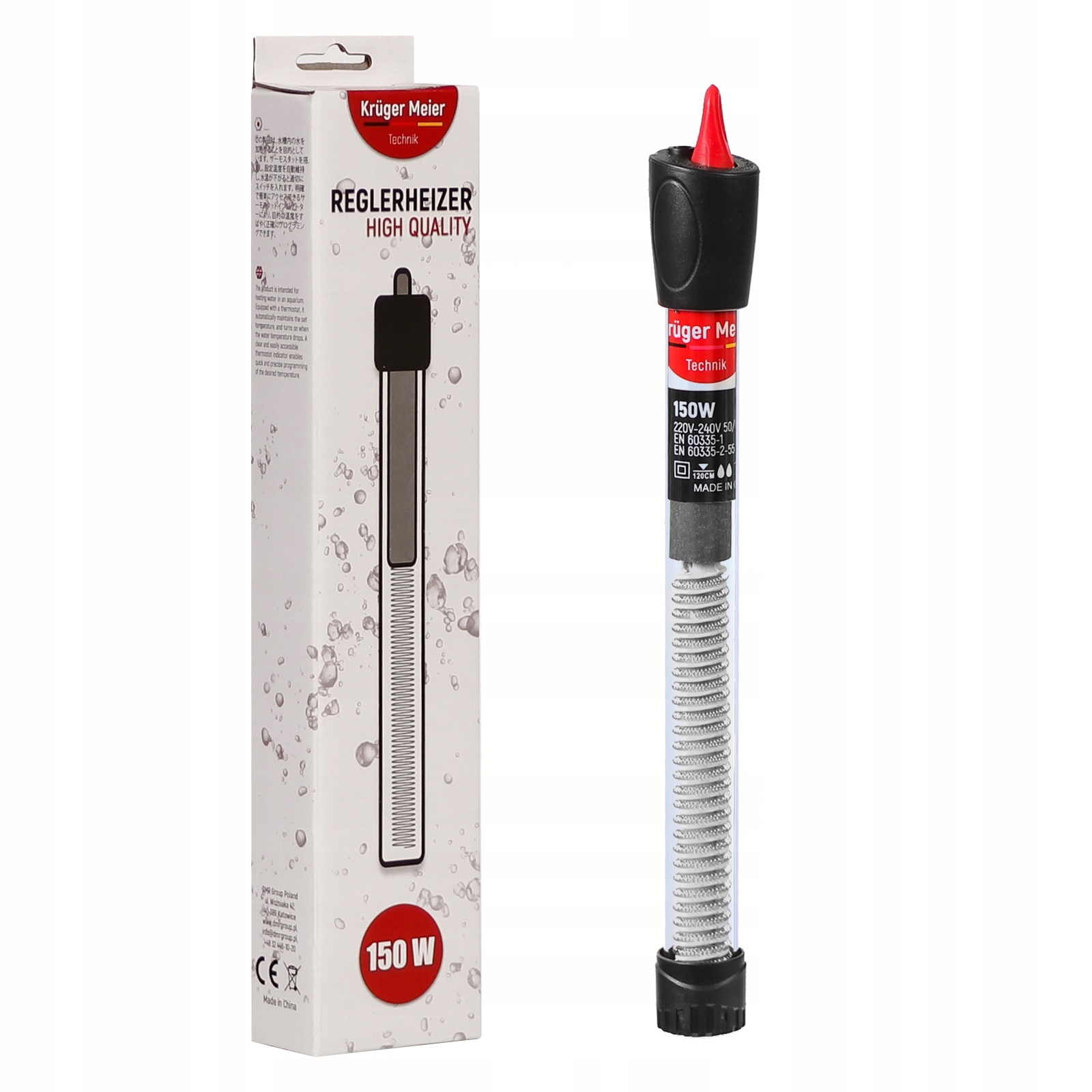 

Grzałka Kruger Meier 150 W do akwarium 120-250L