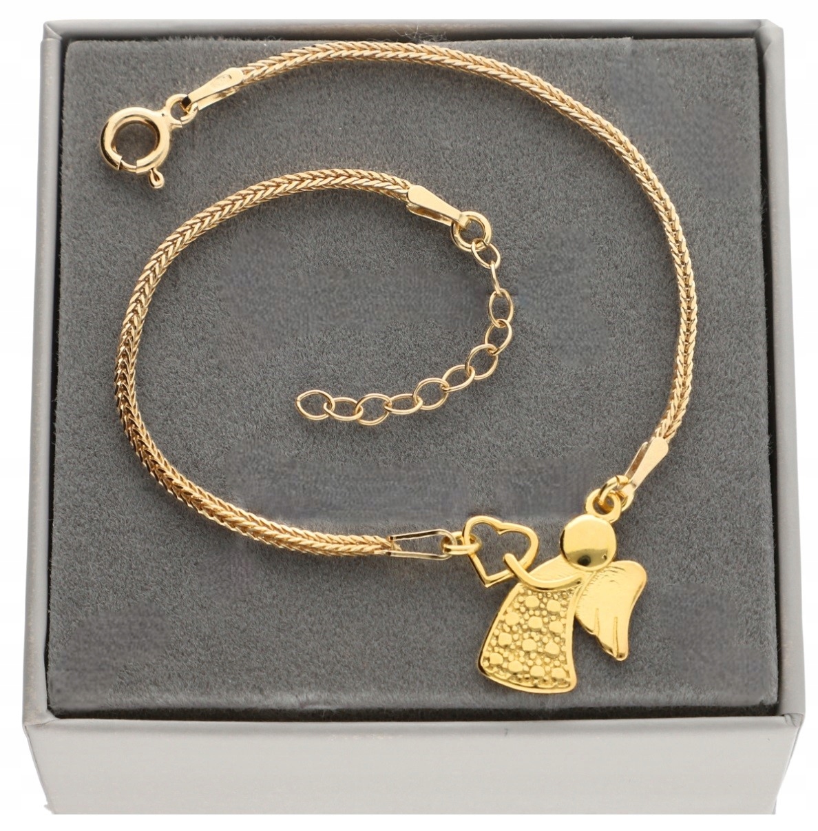 Bransoletka ANIOŁEK ANIOŁ KOMUNIA +GRAWER 925 Marka ArtWings