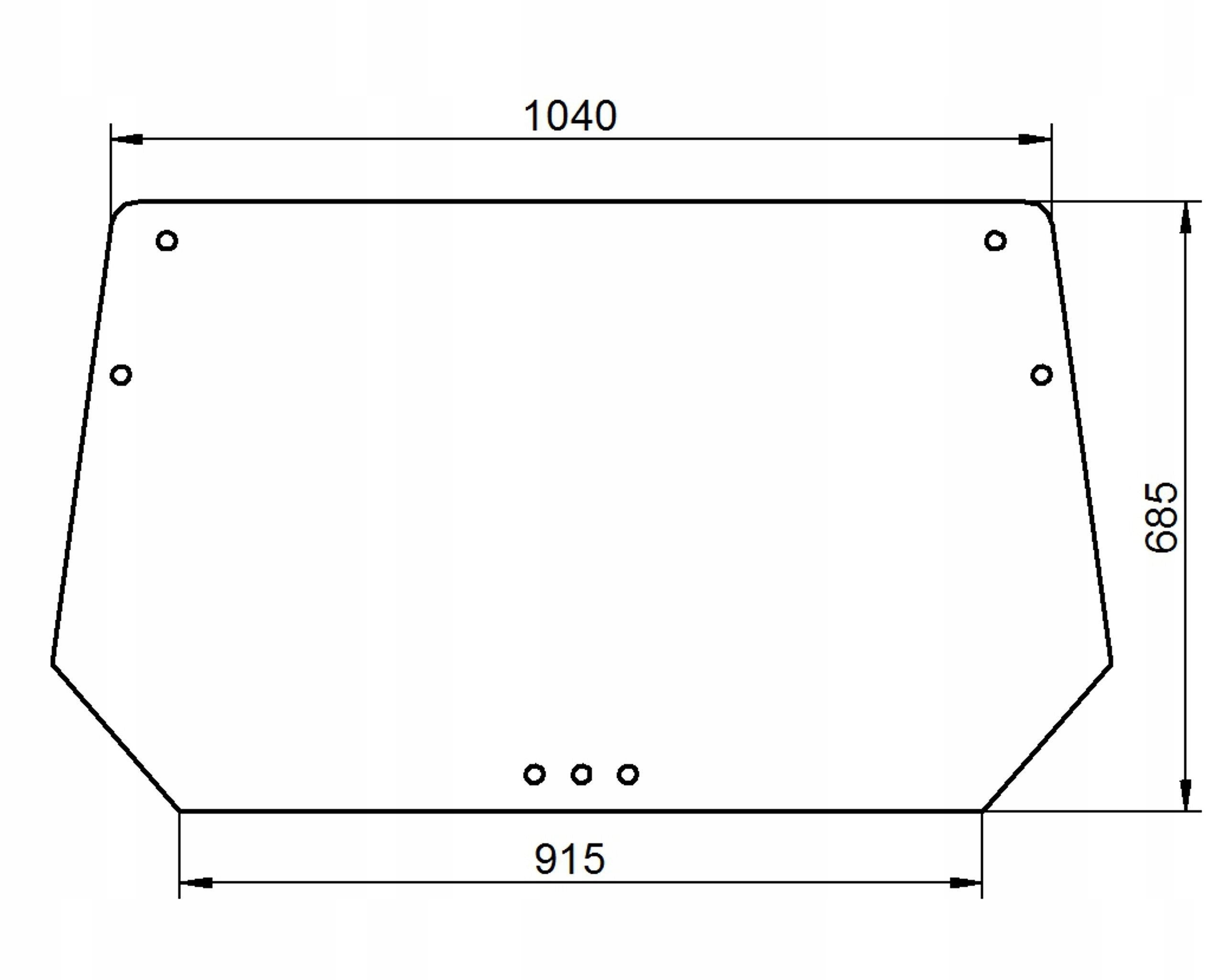 čelní sklo pro traktoru Deutz-Fahr zadní 04340309