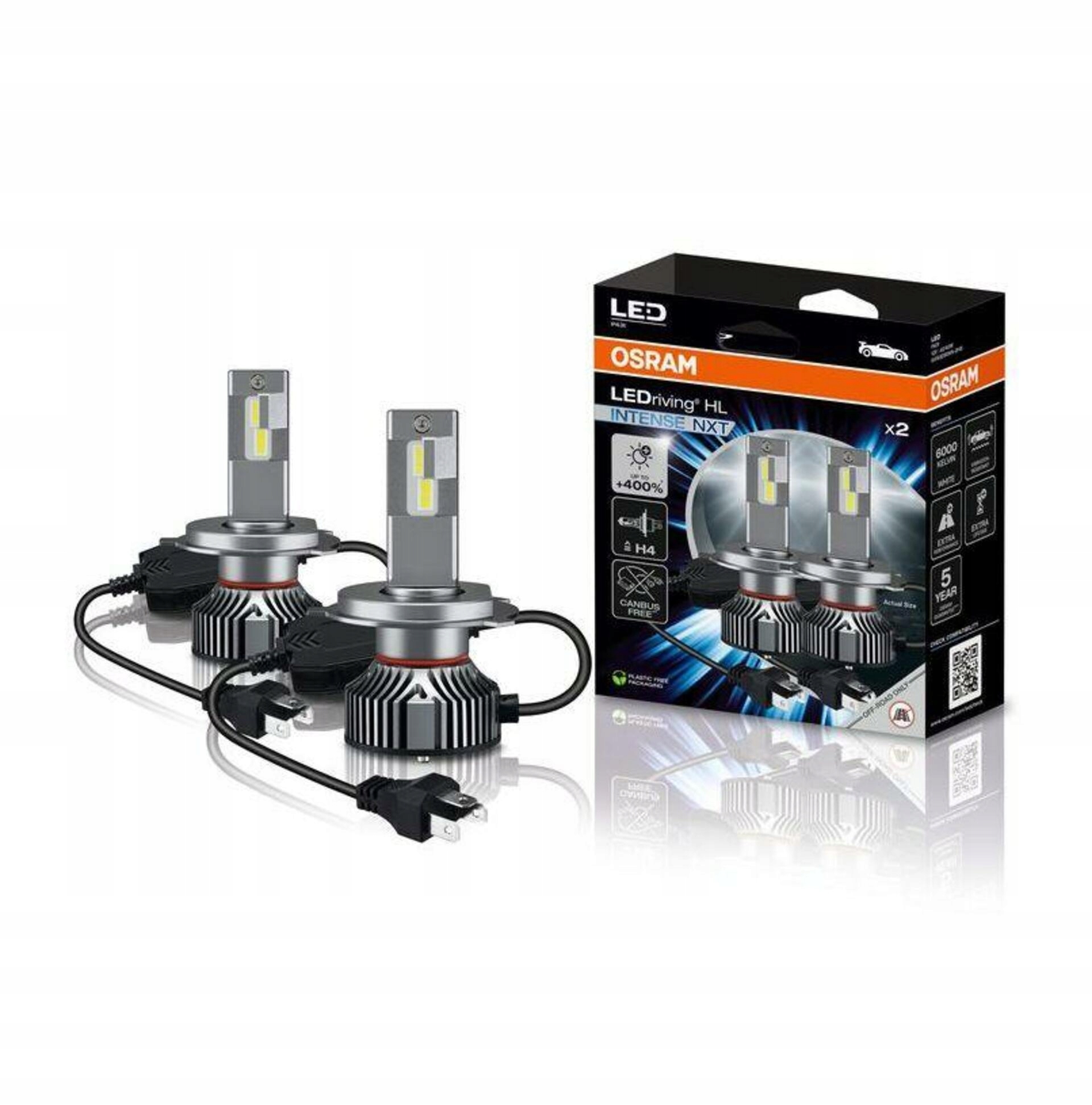 Osram LEDriving Hl Intense Next H4/H19 12V 42/40W P43t/PU43t-3 6000K White