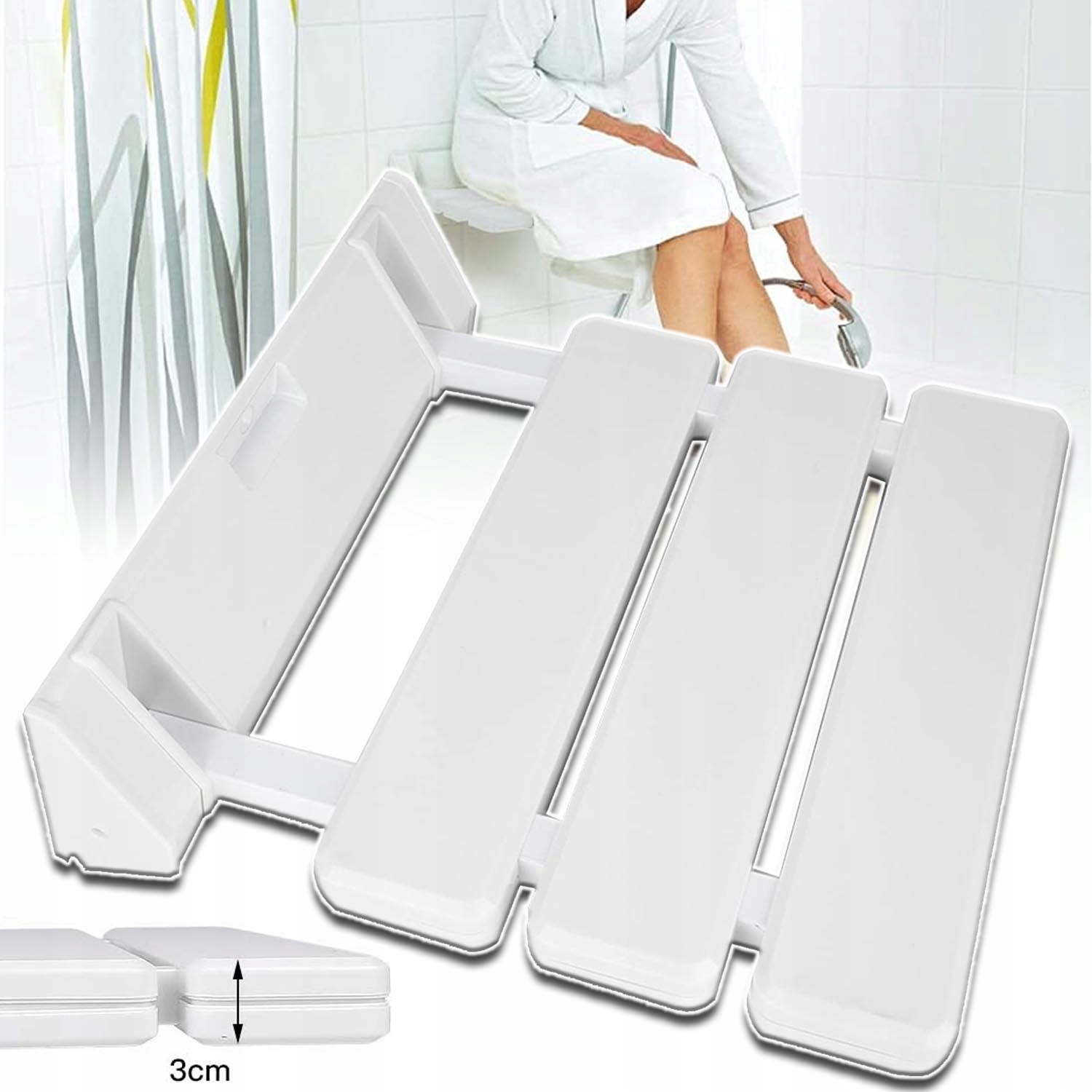 Naścienne Ławeczka Siedzisko Prysznicowe Siodełko Składany Dla Starszy