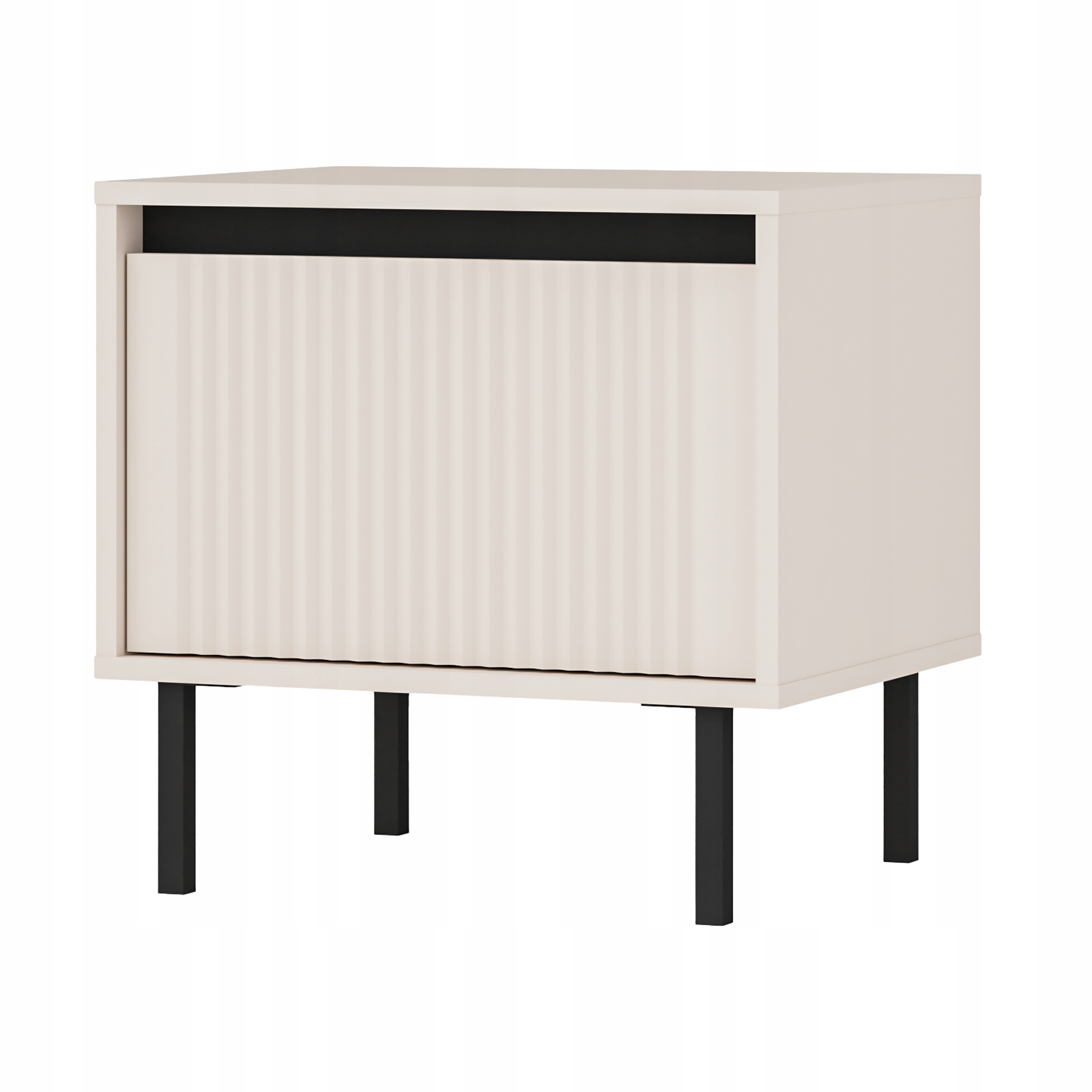 Noční Stolek Ostia 51,8 cm Šuplík Noční stolek do ložnice Béžová Písková