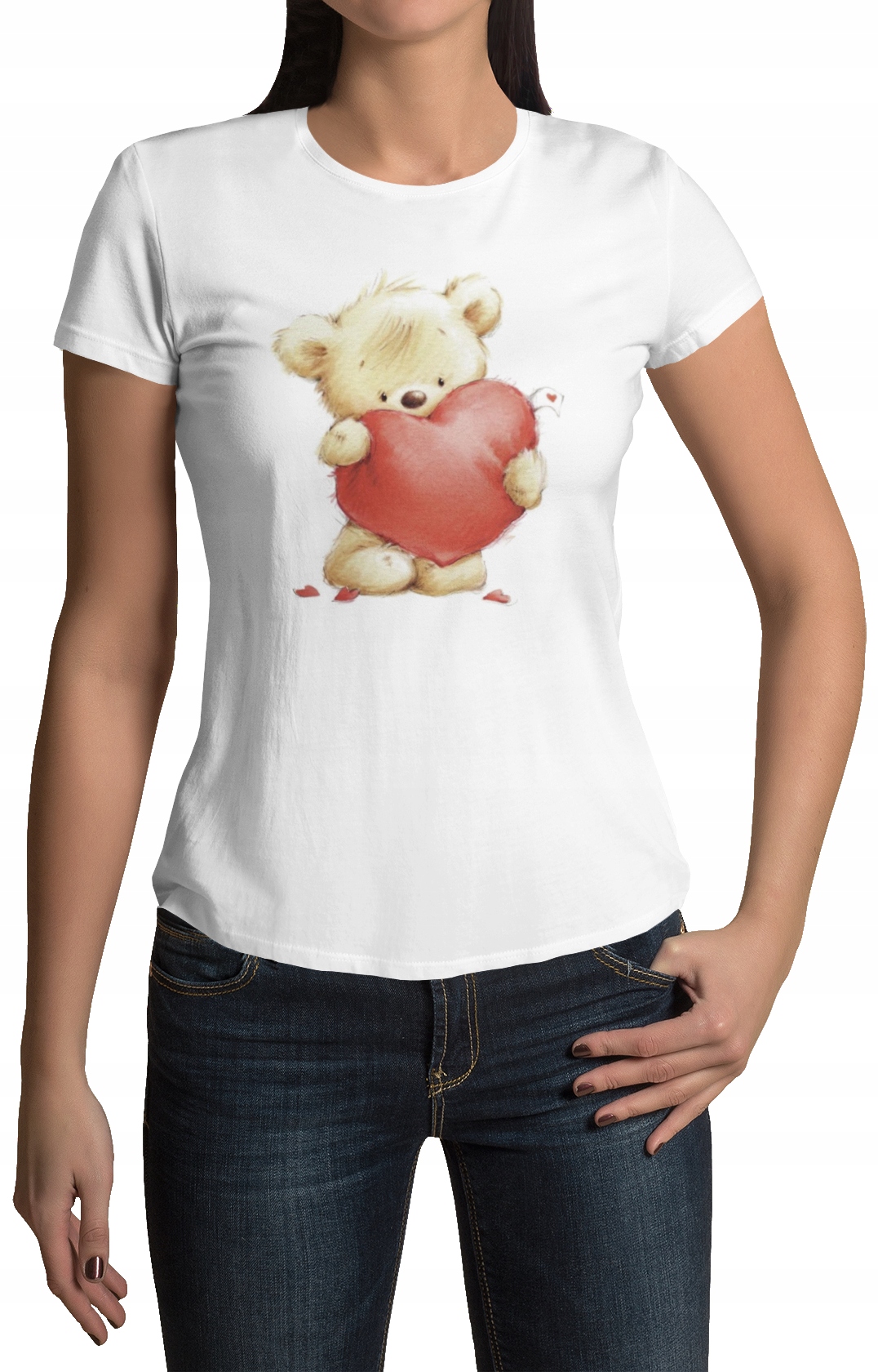 

Koszulka Damska T-shirt S Miś Z Sercem- Wzory!!