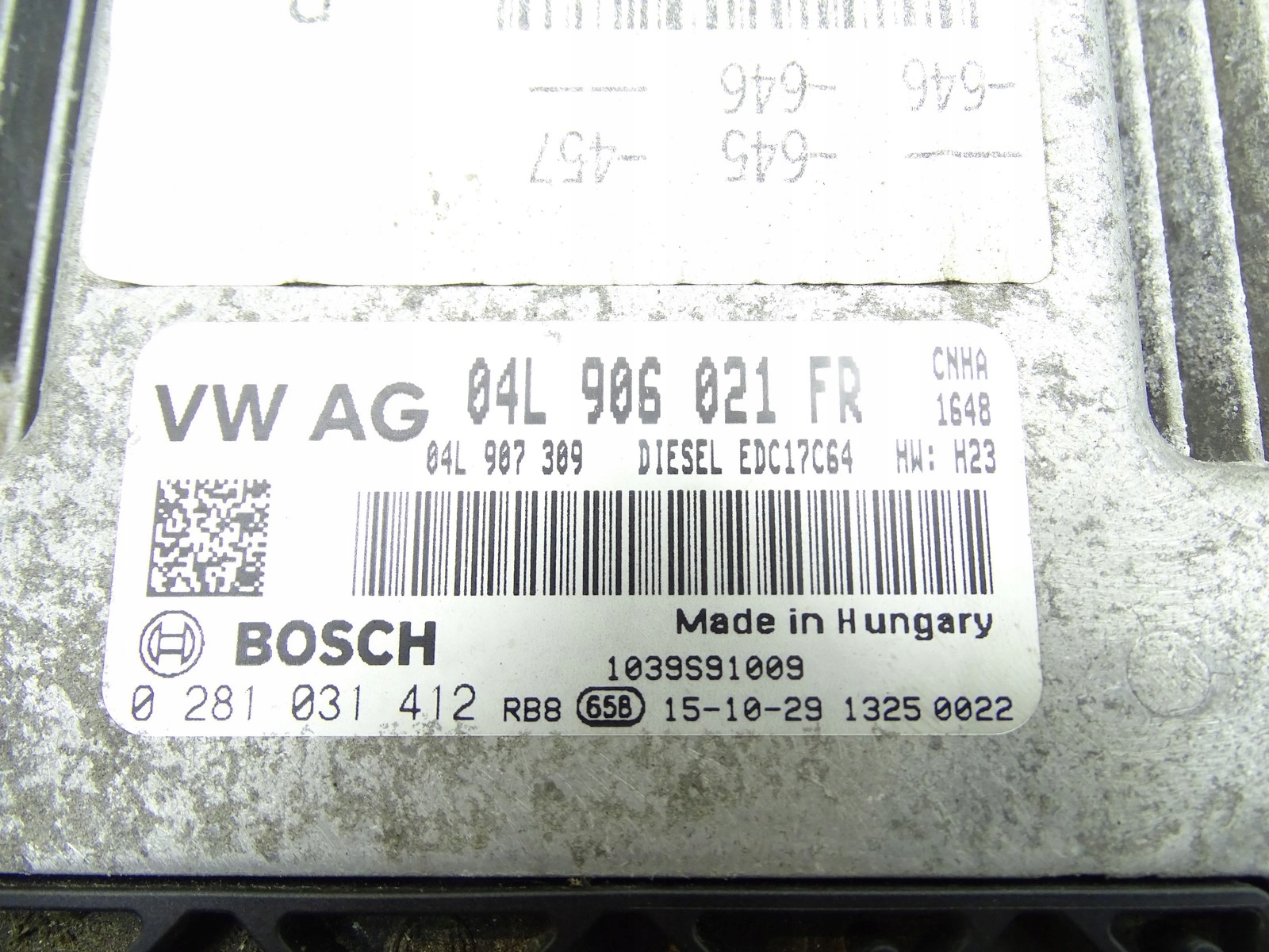 computer control unit of the engine ECU AUDI A6 C7 2.0 TDI 04L906021FR