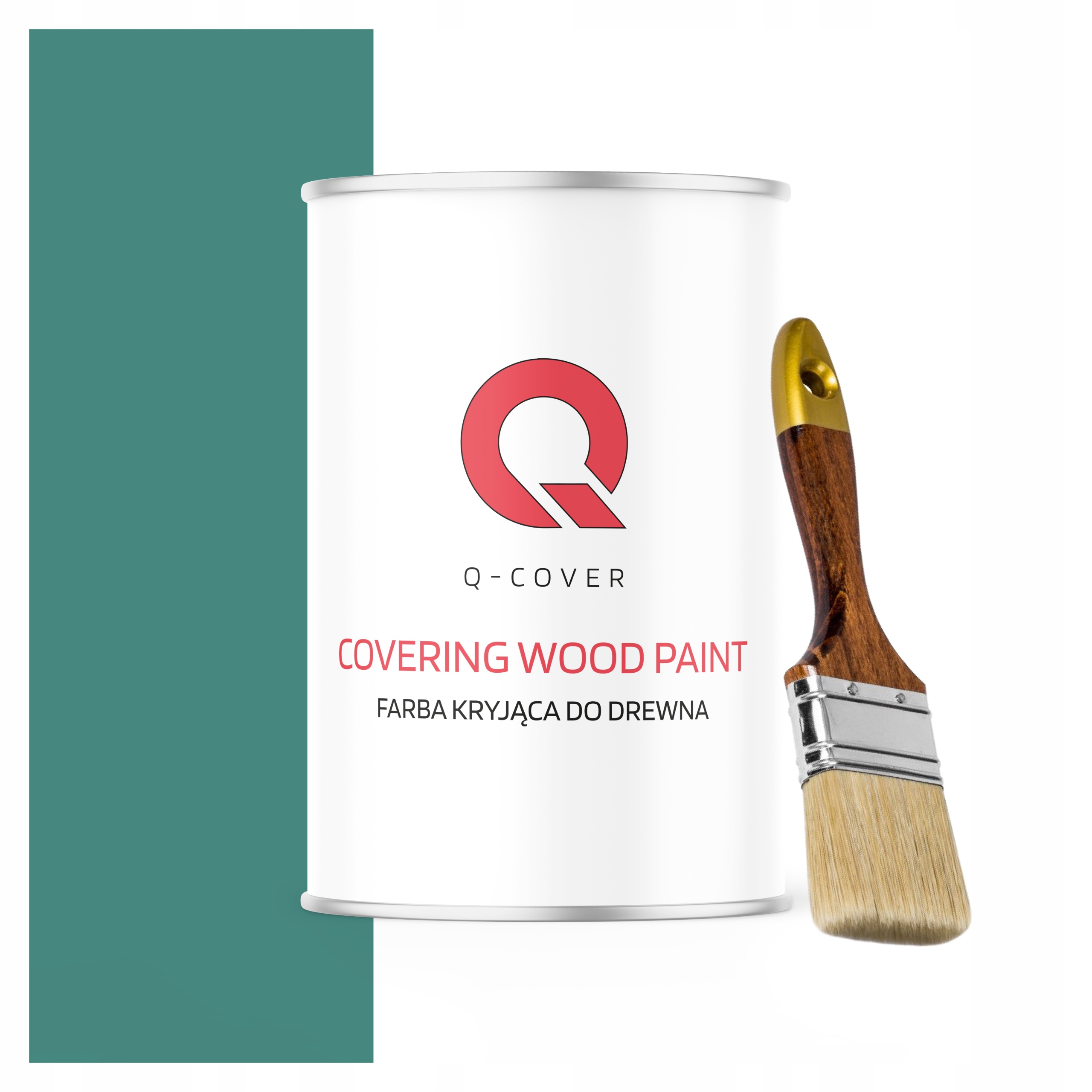 Krycí Barva na dřevo 1L Mat Barva Tyrkysová Mátová Uv štětec