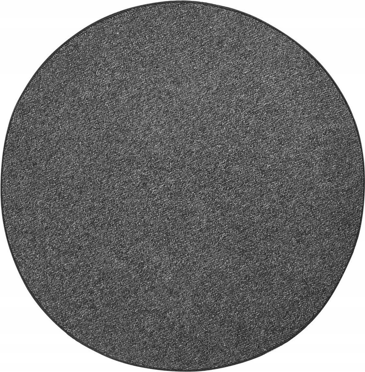 Koberec kulatý do obývacího pokoje 133 cm, smyčkový tyftovaný, antracitový boho vzor