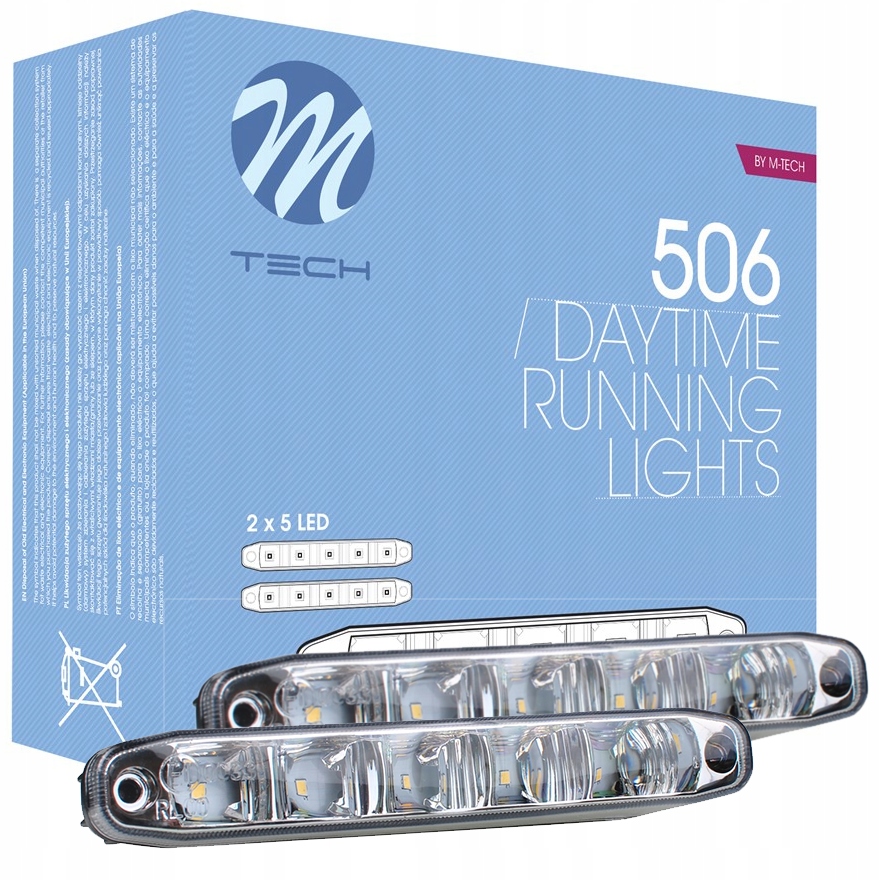 Mocne DRL Światła Jazdy Dziennej SKOŚNE LED OSRAM