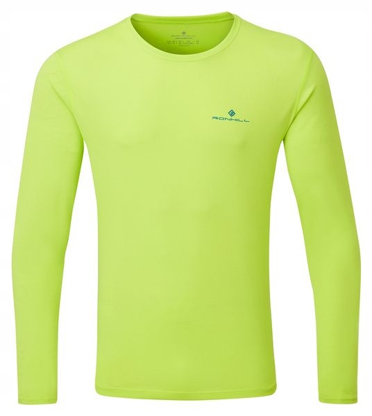 Ronhill Men's Core L/s Tee Lime Blue Rozmiar XL