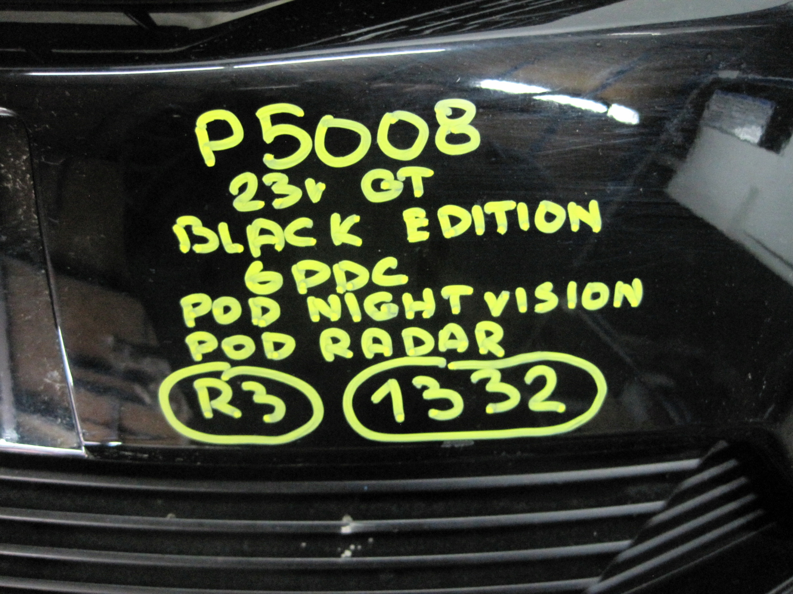 bumper front PEUGEOT 5008 GT 6 PDC 23R BLACK front