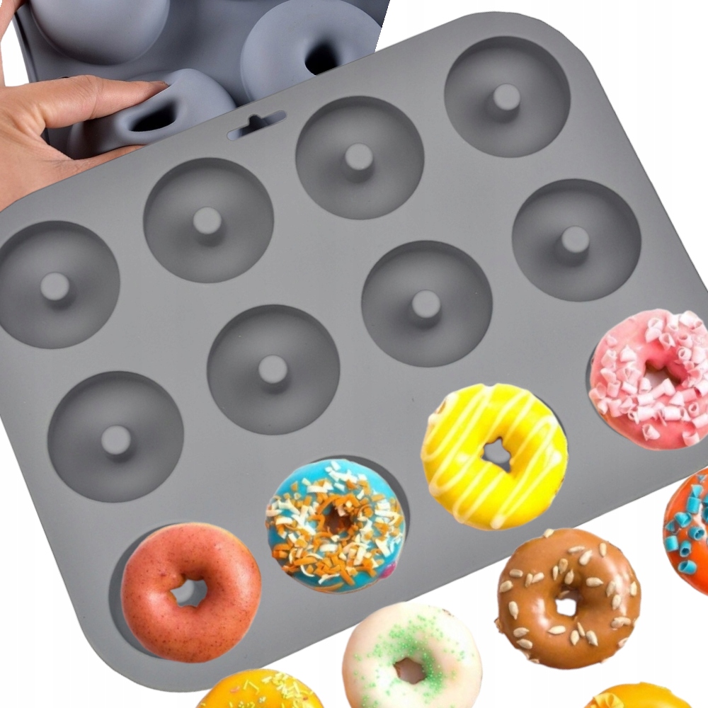 

Forma Silikonowa Babeczki do donutów donatów 12szt
