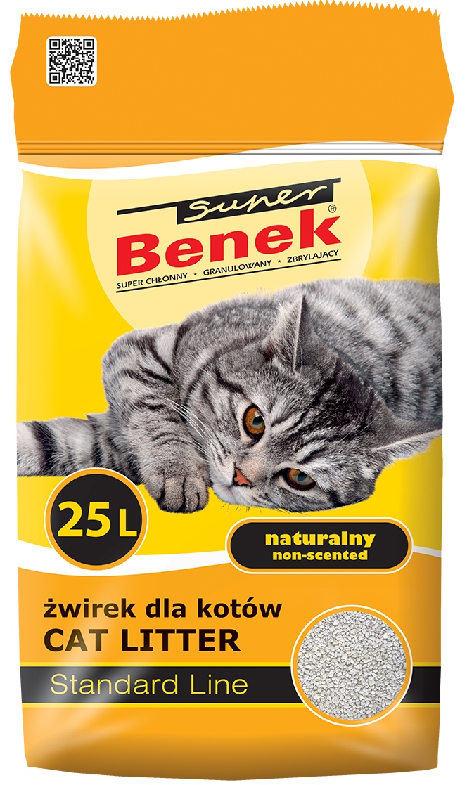 Benek Naturalny 25L Żółty Żwirek dla kota