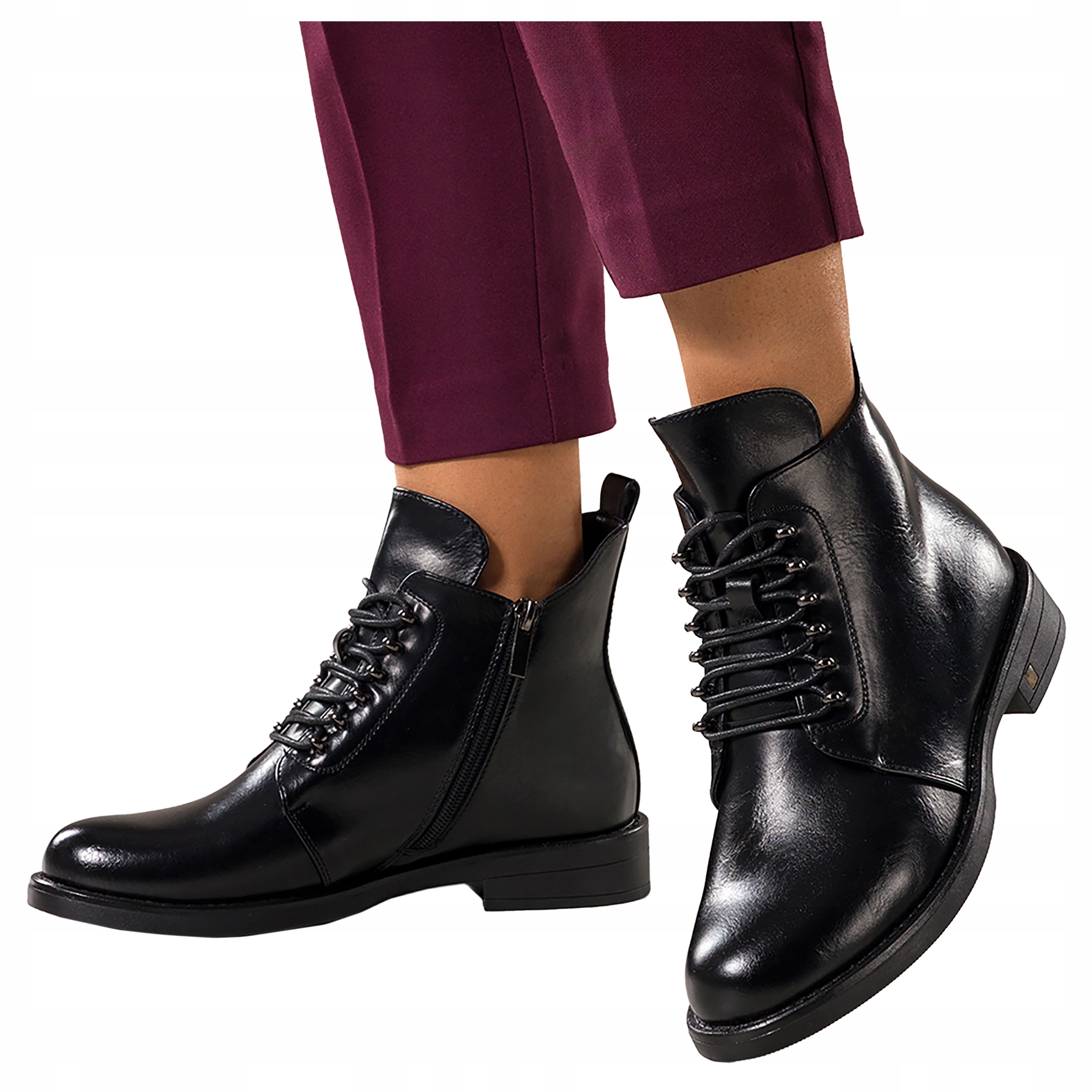 Černé dámské kotníkové boty Módní Výřezy v Svršku Zateplené Pohodlné Moderní vel. 40