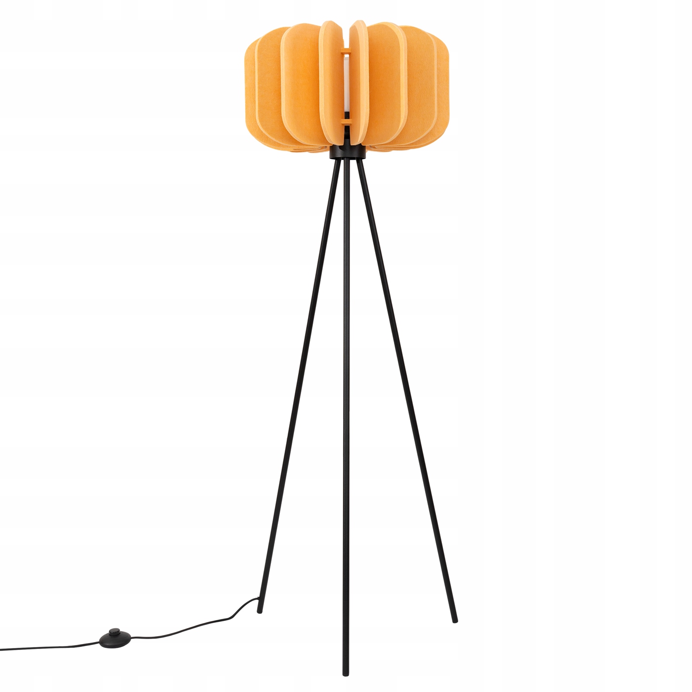 Lampa podłogowa Sollux Lighting Mula żółta filcowa 1xE27 15W trójnóg